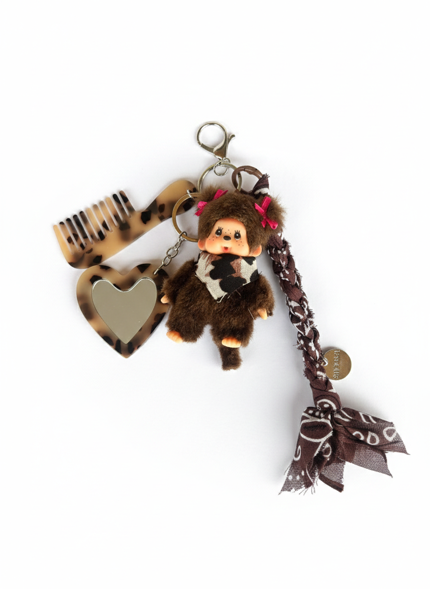 Bag Charm Monchichi Braid