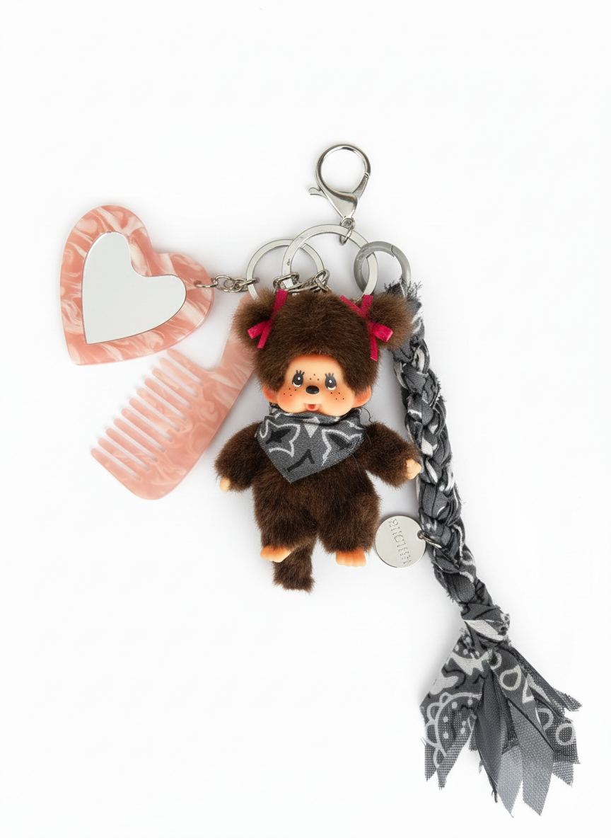 Bag Charm Monchichi Braid