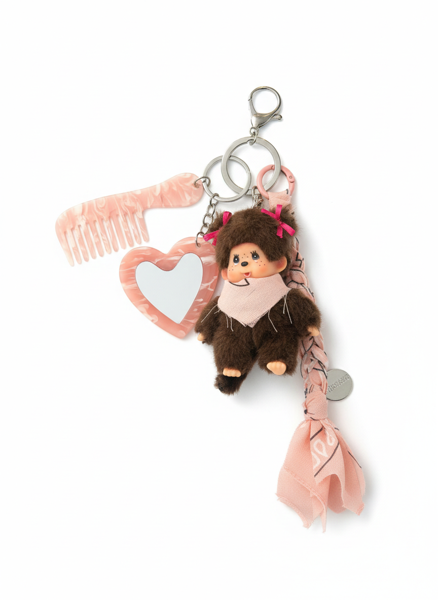 Bag Charm Monchichi Braid