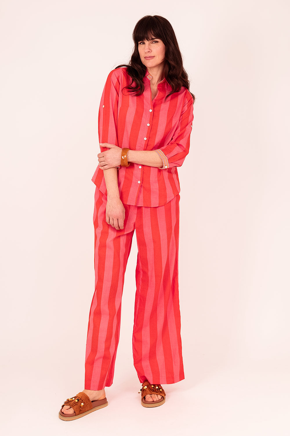 Hose Streifen Rot Orange