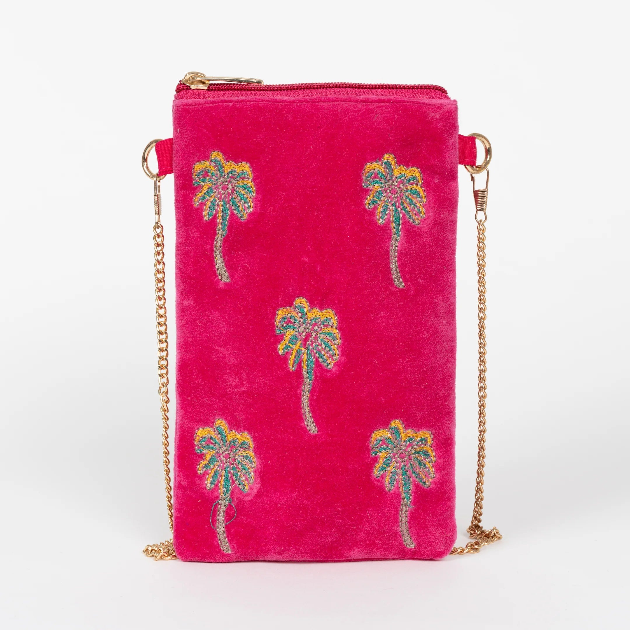 CROSSBODY PARADISE PALMS FUCXIA
