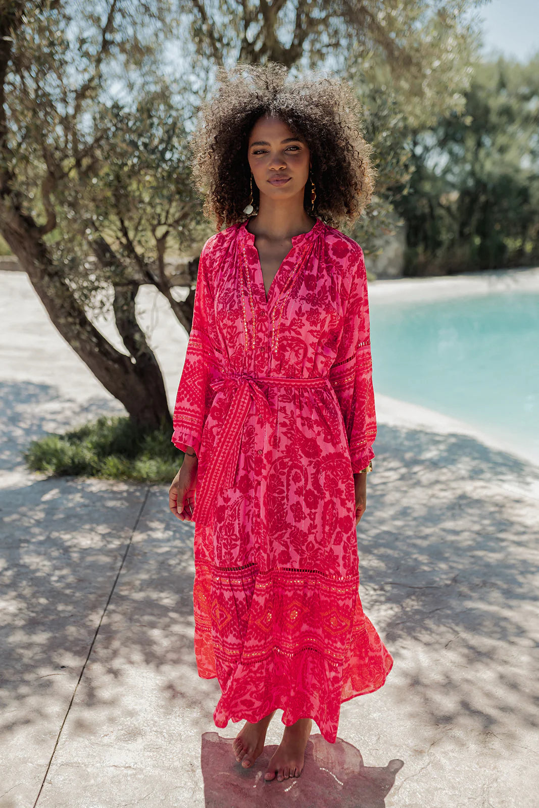SAMOA LONG SLEEVES LONG DRESS