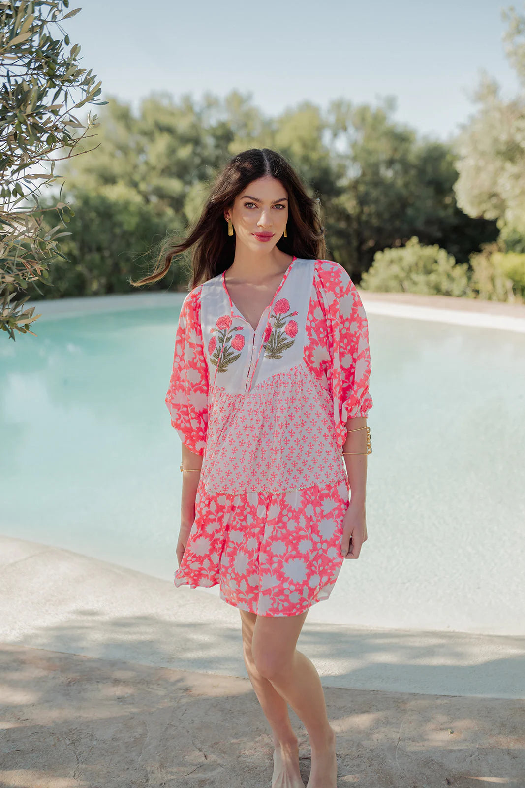 AMBAR ORANGE NEON SHORT DRESS