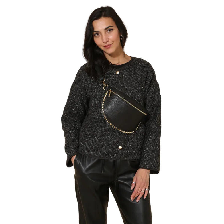 Ledertasche BEATRICE mit Nieten