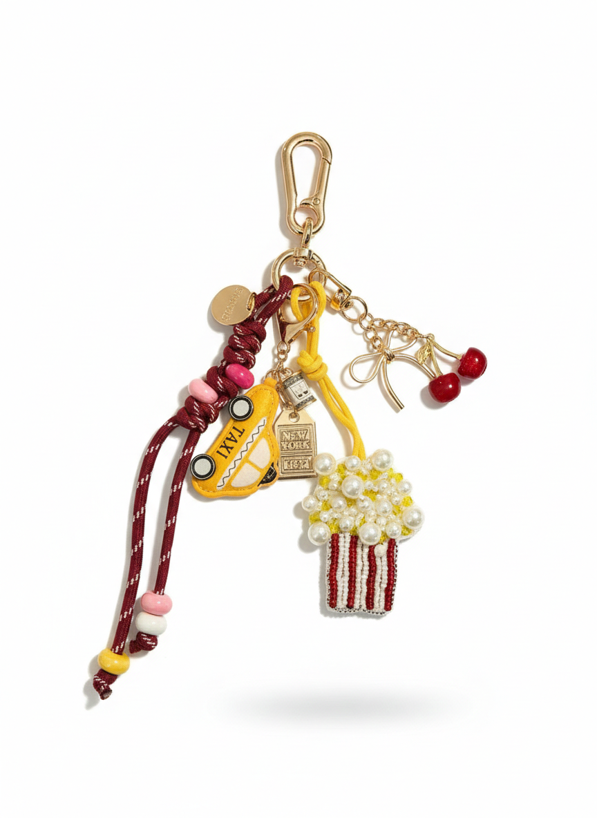 Bag Charm Popcorn (vegan)
