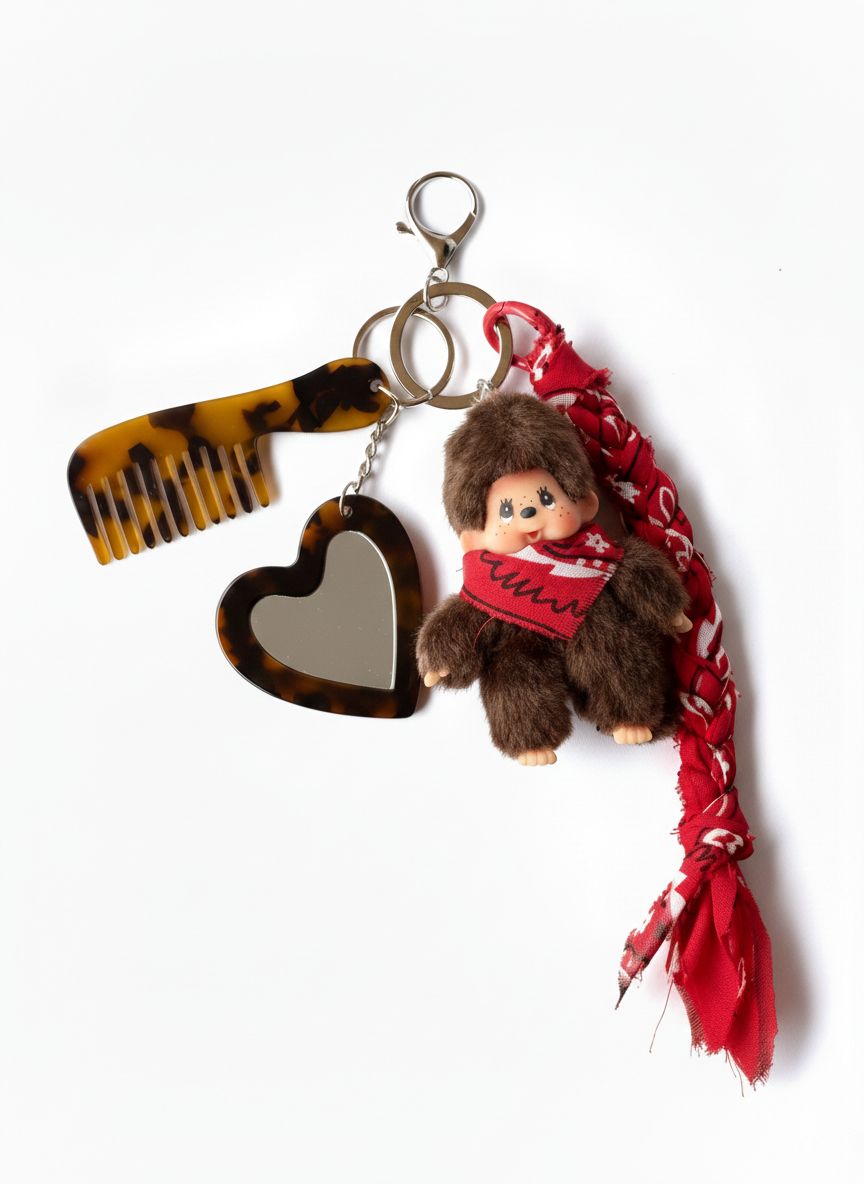 Bag Charm Monchichi Braid