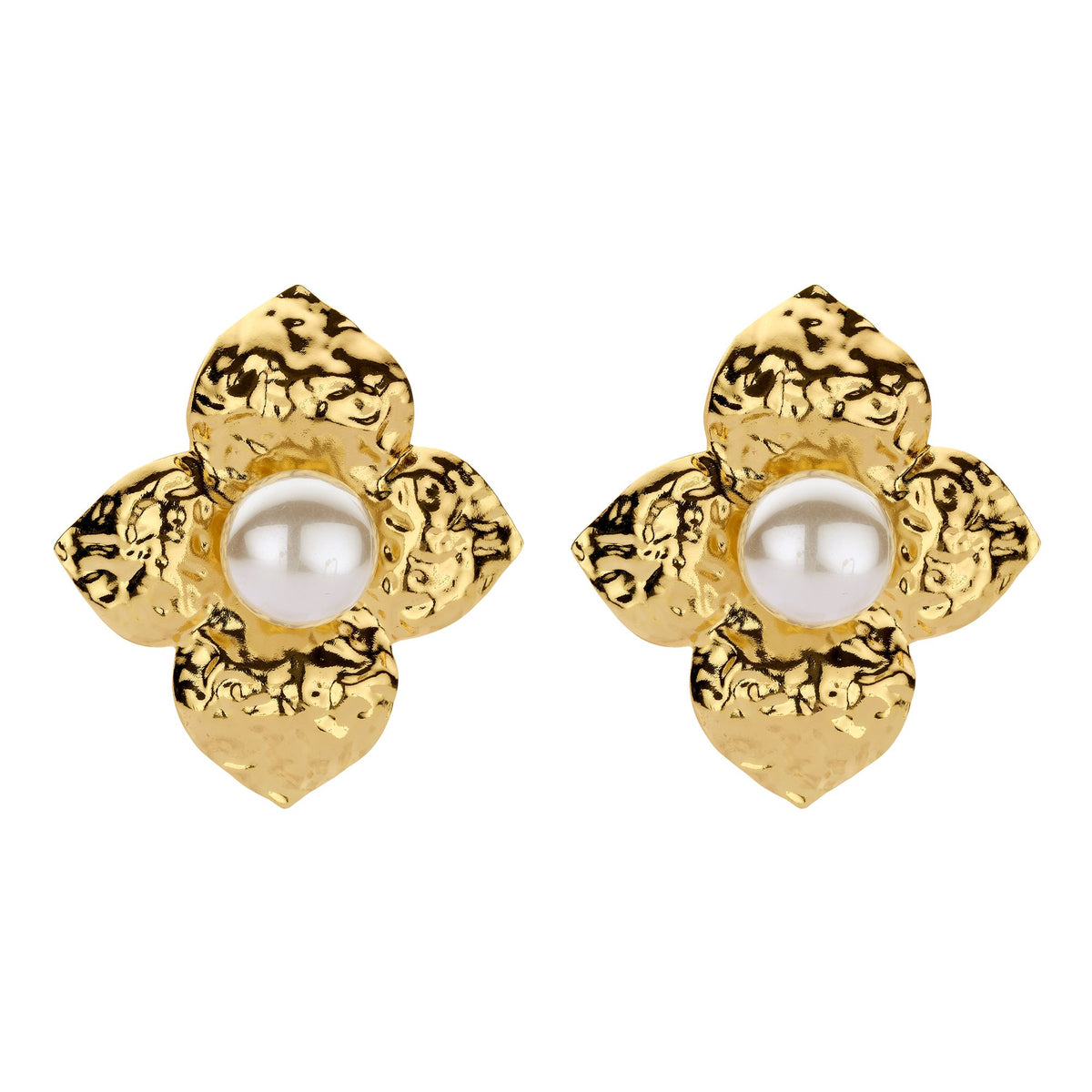 Ohrring Flower Pearl