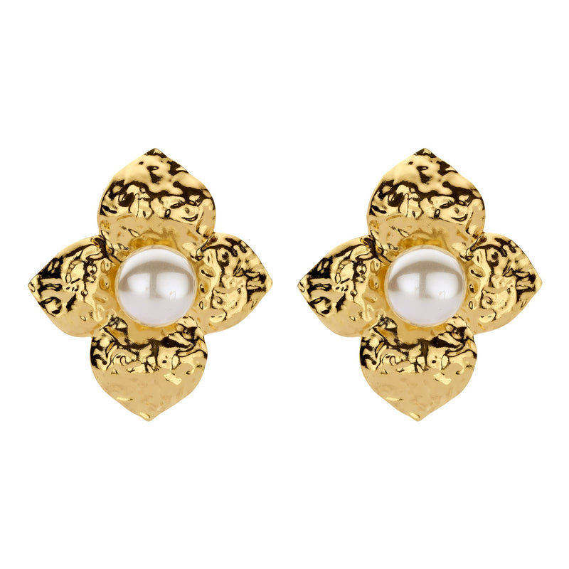 Ohrring Flower Pearl