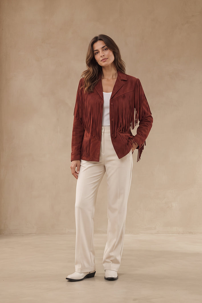 Basil Blazer mit Fransen