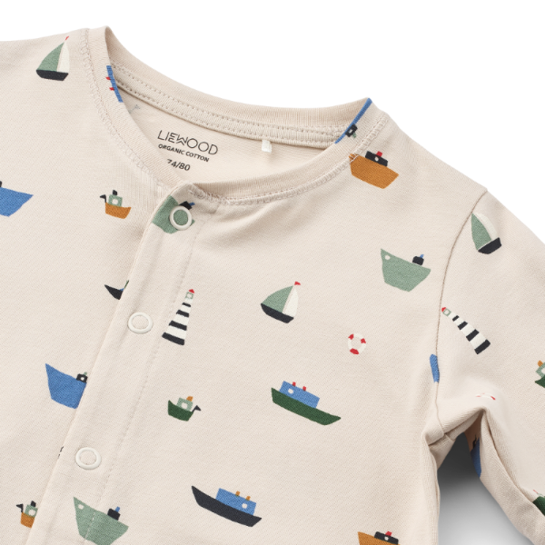 BIRK Bedruckter Pyjama-Einteiler