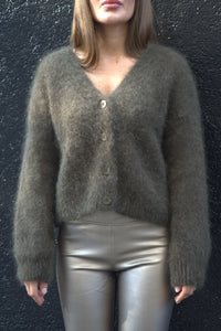 Mohair Cardigan mit Knöpfen