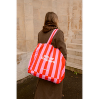 Red velvet shopper
