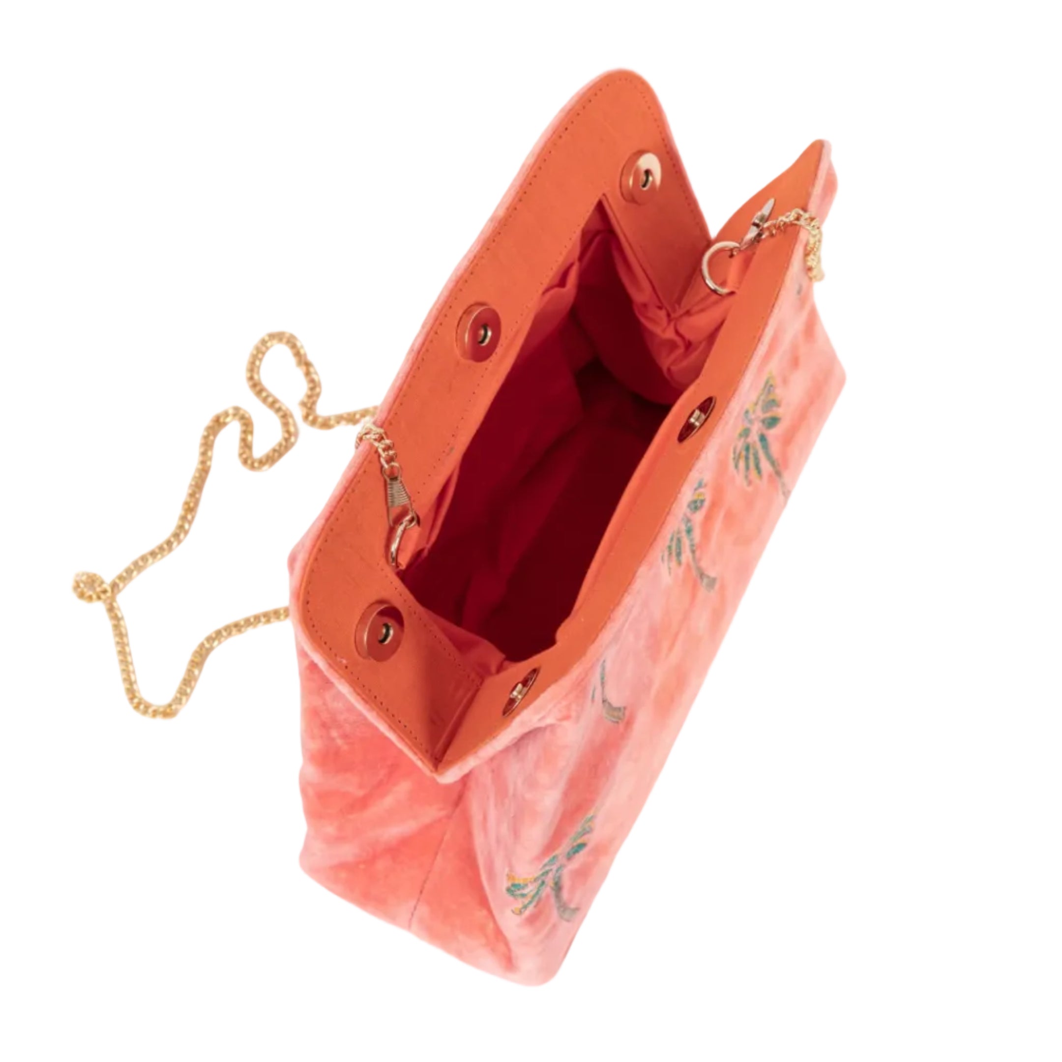 CLUTCH PALMS VELVET CORAL