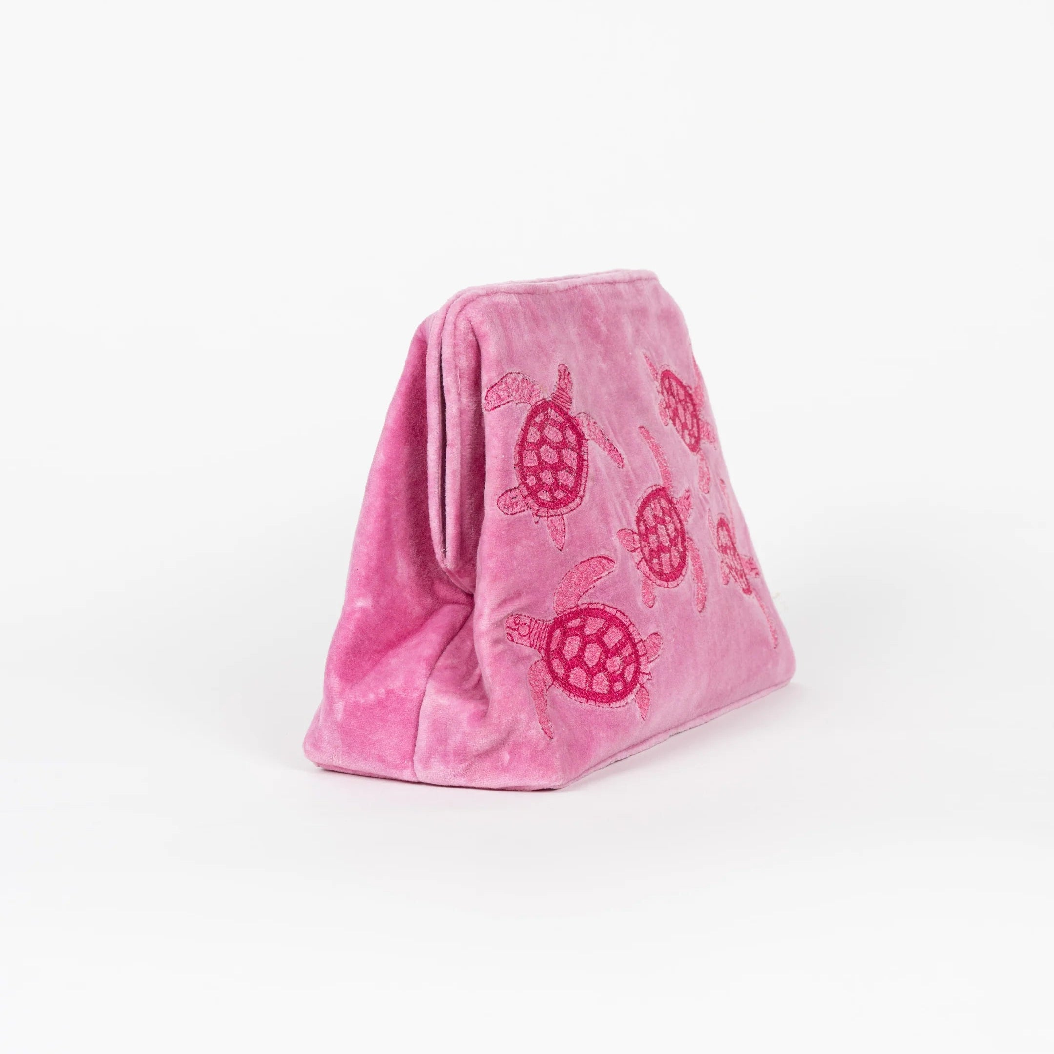 CLUTCH MAUI VELVET ROSA