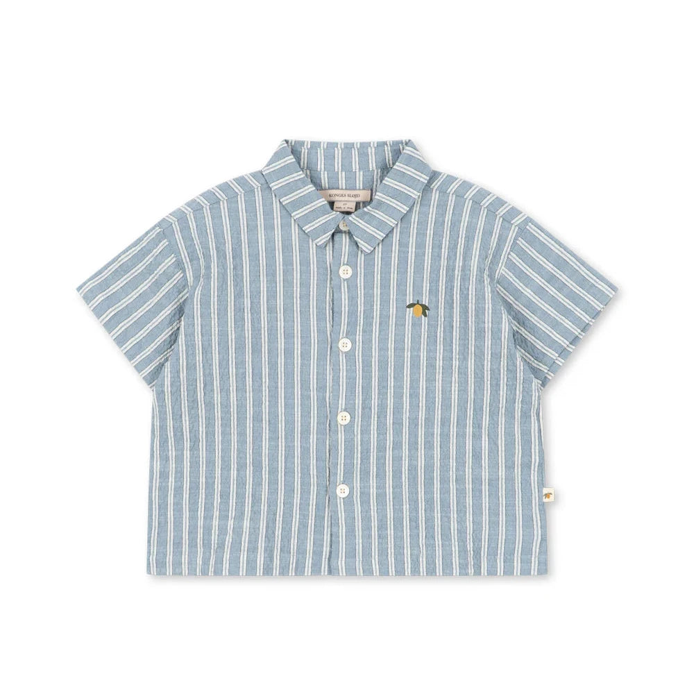 Ellior Kurzarm Shirt - trio bleu stripe