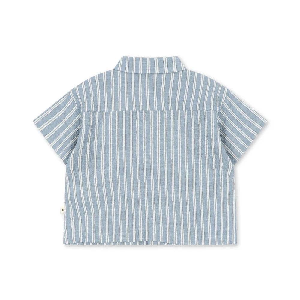 Ellior Kurzarm Shirt - trio bleu stripe