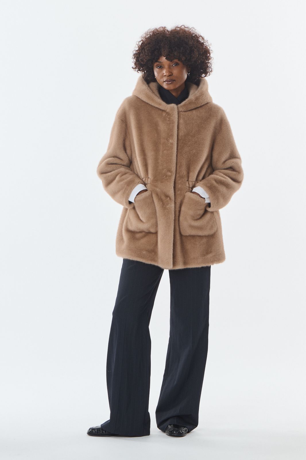 Cheryl Faux Fur Jacke mit Kaputze