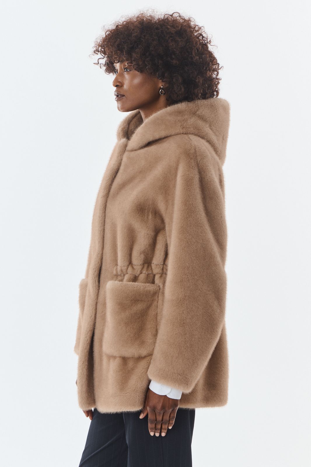 Cheryl Faux Fur Jacke mit Kaputze
