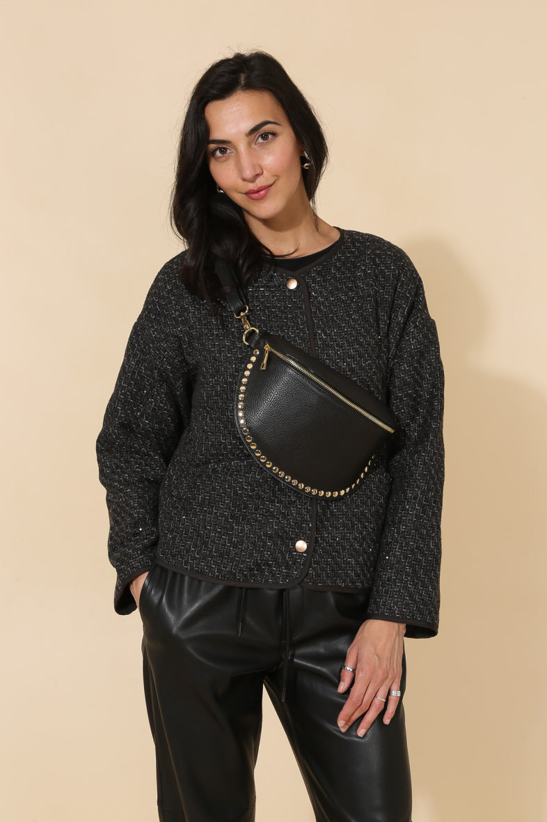 Ledertasche BEATRICE mit Nieten