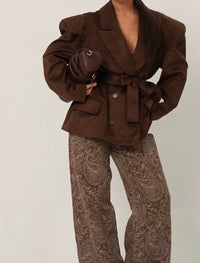 Blazer in Wildleder Optik OneSize