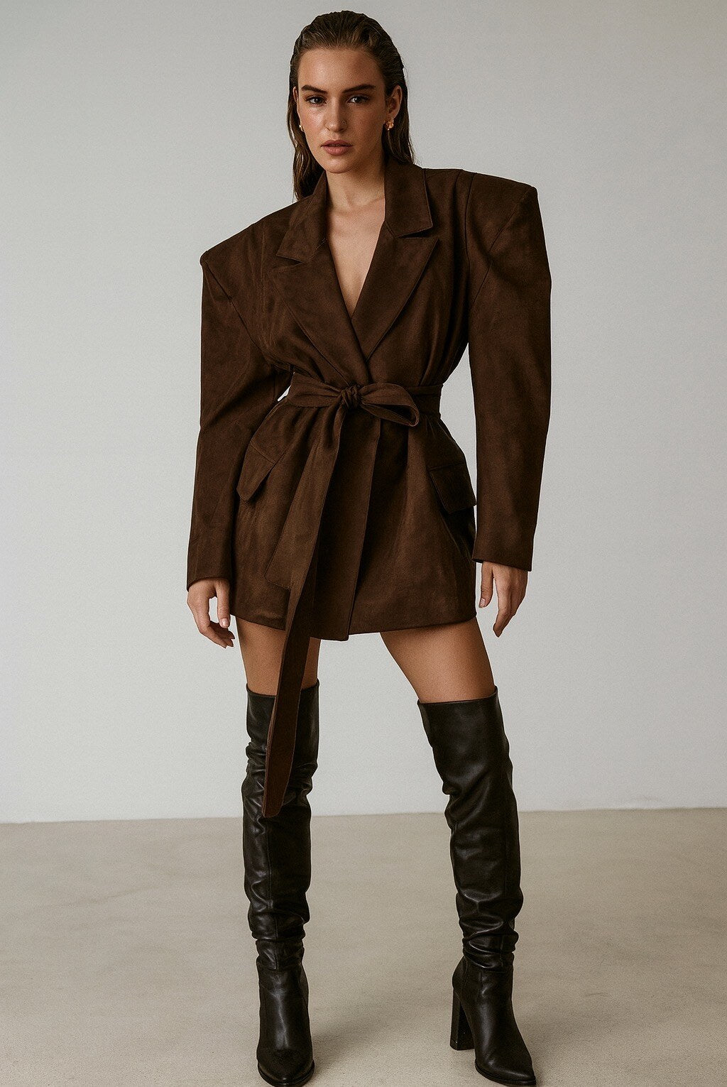 Blazer in Wildleder Optik OneSize