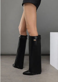 Stiefeletten mit Absatz mit Reißverschluss