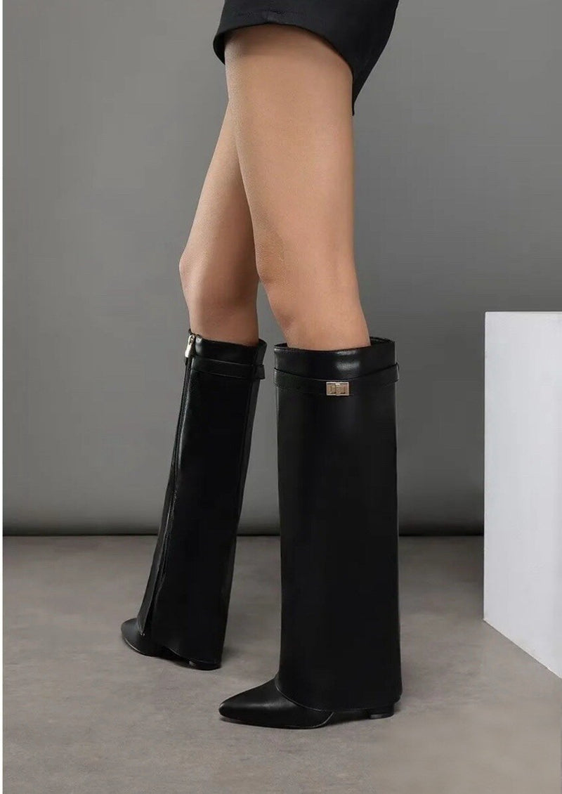 Stiefeletten mit Absatz mit Reißverschluss